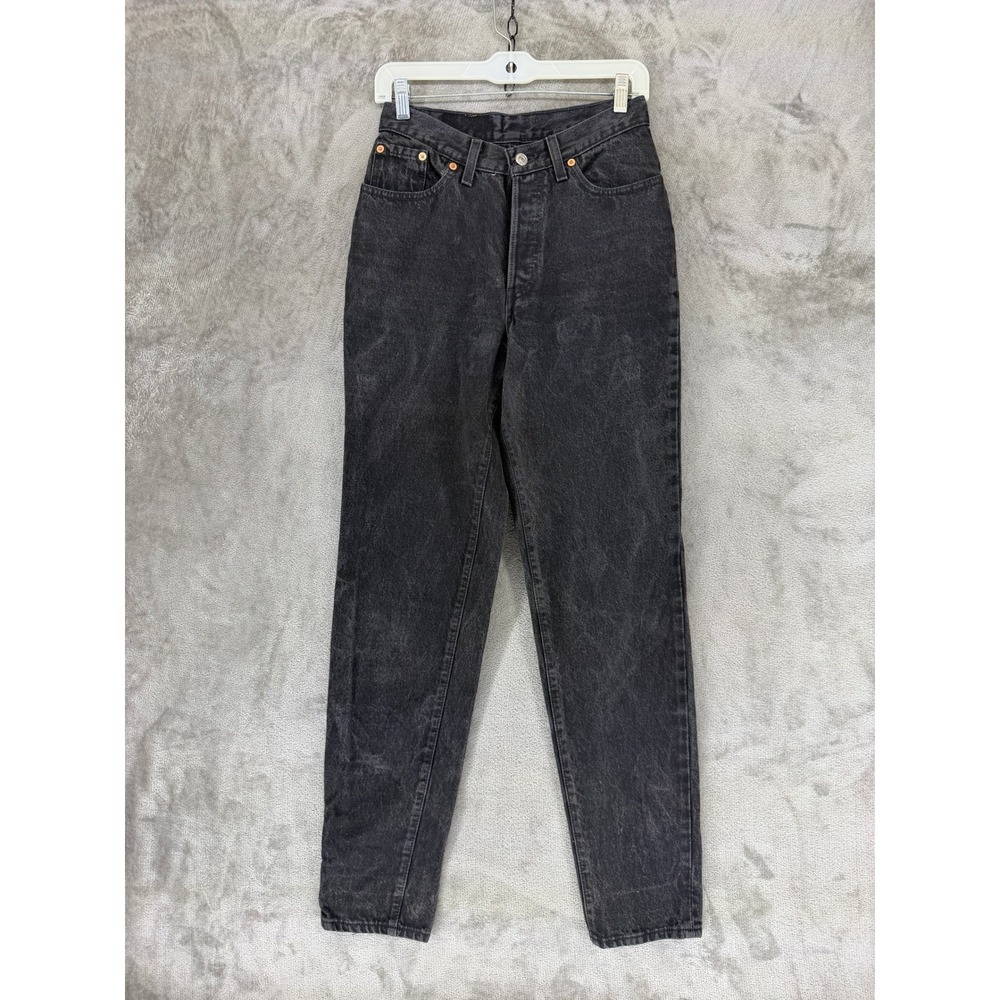 Levi's Jeans Womens 9 M 17501-0660 Black High Rise Tapered Leg EUC